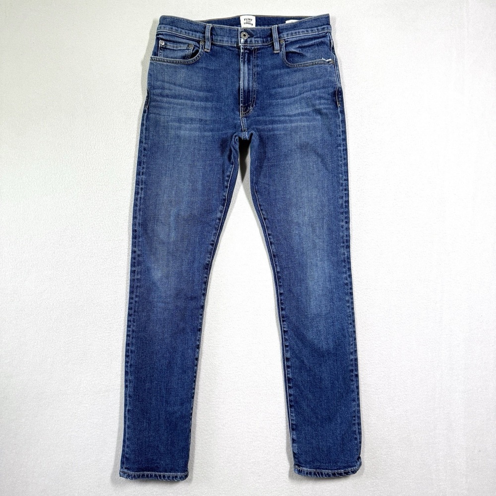 Flint and Tinder Jeans Mens 31x32 Slim‎ Fit Denim Huckberry Made in USA Stretch